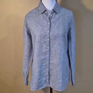 GERRY WEBER Women's 100% Linen Button Down Shirt